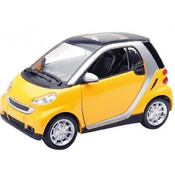 Metalni autić Newray - Smart Fortwo 3 ASS, žuti, 1:43