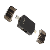 LINQ 2 v 1 OTG adapter USB-C Lightning na 2x USB ženski prenos podatkov, LinQ, (21262183)