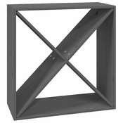 Ormaric za vino sivi 62 x 25 x 62 cm od masivne borovine