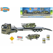 2-Play Traffic vojni transporter od 25 cm od metala sa slobodnim kretanjem oklopnih vozila
