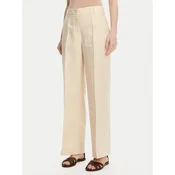 Weekend Max Mara Hlače iz tkanine Malizia 2515131052 Écru Regular Fit