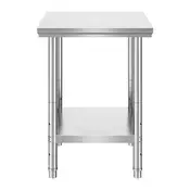 VEVOR Delovna miza 60x60x80 cm srebrna
