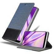 Cadorabo CADORABO Ohišje, združljiv s Huawei v temno modri črni barvi - zaščitni pokrov z magnetnim zapiranjem, stoječo funkcijo in režo za kartico, (20568929)
