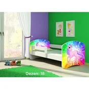 Deciji krevet ACMA II 140x70 + dusek 6 cm WHITE18