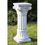 Casa Padrino Baroque Pillar White/Gray H. 76 cm - Magnificent Garden Pillar in Baroque Style - Garden Decoration Stone Pillar - Baroque Garden & Terrace Decoration Accessories
