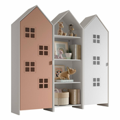 Bela/rožnata odprta otroška garderobna omara 173x171,5 cm CASAMI BRUGES – Vipack