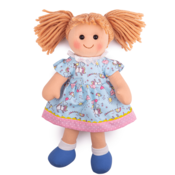 Bigjigs Toys Platnena lutka Olivia 34 cm