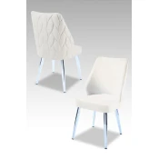 Hanah Home Set stolica Pufi, 48x90x43 cm, 2 komada, Krem