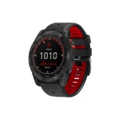 FixPremium - Dvobarvni silikonski pašček za Garmin (QuickFit 26mm), črn