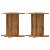 Vidaxl Stojalo za rastline 2 kosa artisan hrast 30x30x40 cm inž. les