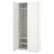 PAX / GRIMO Garderober, bela/bela, 100x60x236 cm
