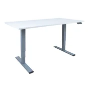 Homestar Pisalna miza ERGO OPTIMAL 160x80x62-127 cm sivkasto bela srebrno-siva