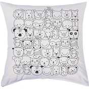 Knorr Prandell 212305470 Prevleka za blazino White 400x400 mm Živali