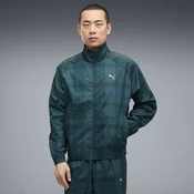 PUMA T7 Relaxed Tartan Track Jacket Men, Clothing, Midnight Petrol, M