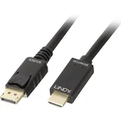 LINDY LINDY DisplayPort / HDMI adapterski kabel DisplayPort  vtič\, HDMI-A  vtič 1.00 m črna 36921  DisplayPort kabel, (20419467)