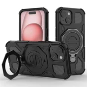 Hibridni ovitek Carbon Shield Pro za iPhone 15 - black