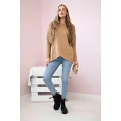 Sweater with front pockets Camel