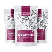 3x D-manoza z brusnico, skupaj 750 g