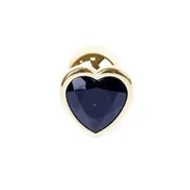 Gardj Europe Plug-Jewellery Gold Srce PLUG – črn