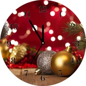 tulup.si Steklena ura Božično drevo. Okraski za počitnice Baubles Bele kazalke