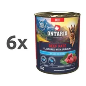 Ontario Dog Adult konzerva, pašteta - govedina in spirulina 6 x 800 g