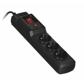 ACJ Activejet COMBO 3GN 3M black power strip with cord