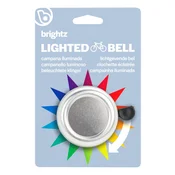 Brightz zvonček za kolo z LED lučko - Silver