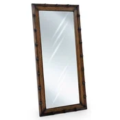 Casa Padrino Luxury Vintage Style Wall Mirror Brown/Natural 74 x 8 x H. 184 cm - Rectangular Solid Wood Mirror - Vintage Style Furniture - Luxury Furniture