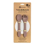 PETITE&MARS Silikonski pribor Take&Match Velvet Latte 6m+