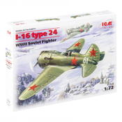 ICM Model Kit Aircraft - I-16 Type 24, WWII Soviet Fighter 1:72 ( 060899 )