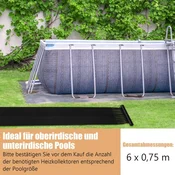 Costway Set 2 solarnih grelnikov za bazen 500x75 cm, solarni kolektorji