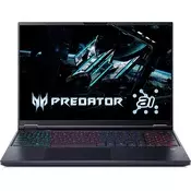 Gaming laptop Acer - Predator Helios Neo 16 AI, 16, WQXGA, Ultra 9, 240Hz, RTX™ 5070 Ti, 24GB/1TB