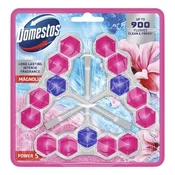 Osvežilni blok za stranišče, 3-delni, DOMESTOS Power 5, magnolija, 3 kosi