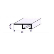 Aluminijasta enotirna karnisa 200 cm bela