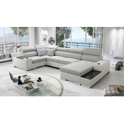 Kotna garnitura Pearland 101 Siva, Funkcija spanje, Predal, 358x205x80cm