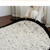 Shengwaluding Tepih, 100 cm, Crno-beli