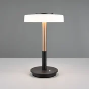 Trio Lighting Namizna svetilka LED Celeste bela/rjava 35 cm steklo/kovina Touchdim - Dnevna soba/jedilnica - Sodobni - bela, kavno rjava, črna