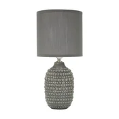 Siva stolna lampa keramicka s tekstilnim sjenilom (visina 30,5 cm) Points – Mauro Ferretti
