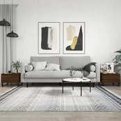 vidaXL Klubska mizica 2 kosa rjav hrast 50x46x35 cm inženirski les