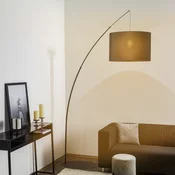 TK Lighting Moby Črna talna svetilka s tekstilnim senčnikom - Dnevna soba/jedilnica - Kovina