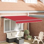 Okvir tende Crvena 300 x 250 cm Poliester s PU premazom