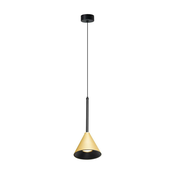 Minimalistična viseča svetilka za dnevno sobo ali spalnico, zlata, stožčasti senčnik, 1xGU10 10W, CONE Milagro