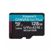 Kingston Canvas Go Plus A2/Micro SDXC/128GB/UHS-I U3/Class 10