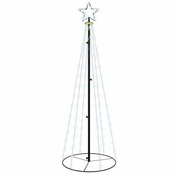Stožasto božićno drvce hladno bijelo 108 LED žarulja 70x180 cm