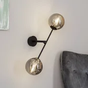 EMIBIG LIGHTING Stenna svetilka Linear, črna/grafitna, z dvema žarnicama - Dnevna soba/jedilnica - Sodobni - črna, grafitna - Kovina