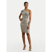 LAUREN RALPH LAUREN Cocktail obleka 253970802001 Srebrna Slim Fit