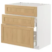 METOD/MAXIMERA Podstav omr za k pl/vgr napa+predal, bela/Forsbacka hrast, 80x60 cm