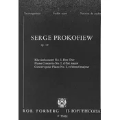 PROKOFIEV:PIANO CONCERTO NO.1 DES-DUR STUDY SCORE