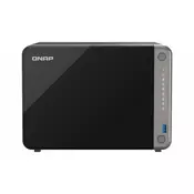 QNAP TS-AI642-8G NAS Tower, 6 disk bays, 8-core ARM Cortex 64-bit Processor ( 4-core Cortex-A76 2.2 GHz + 4-core Cortex-A55 1.8 GHz )