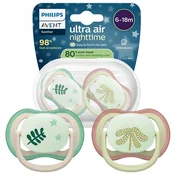 Philips Avent Ultra Air silikonska pomirjujoča duda 6-18 mesecev 2 kosa 376/31